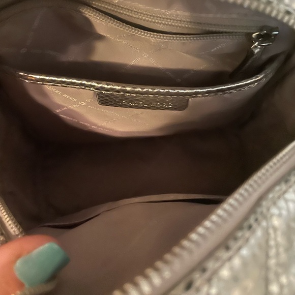 Michael Kors Metallic Silver Mini Backpack - Picture 2 of 7